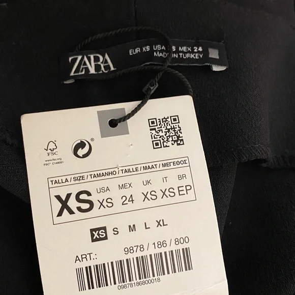 NWT Zara Square Neck Fitted Midi Dress - Picture 16 of 17